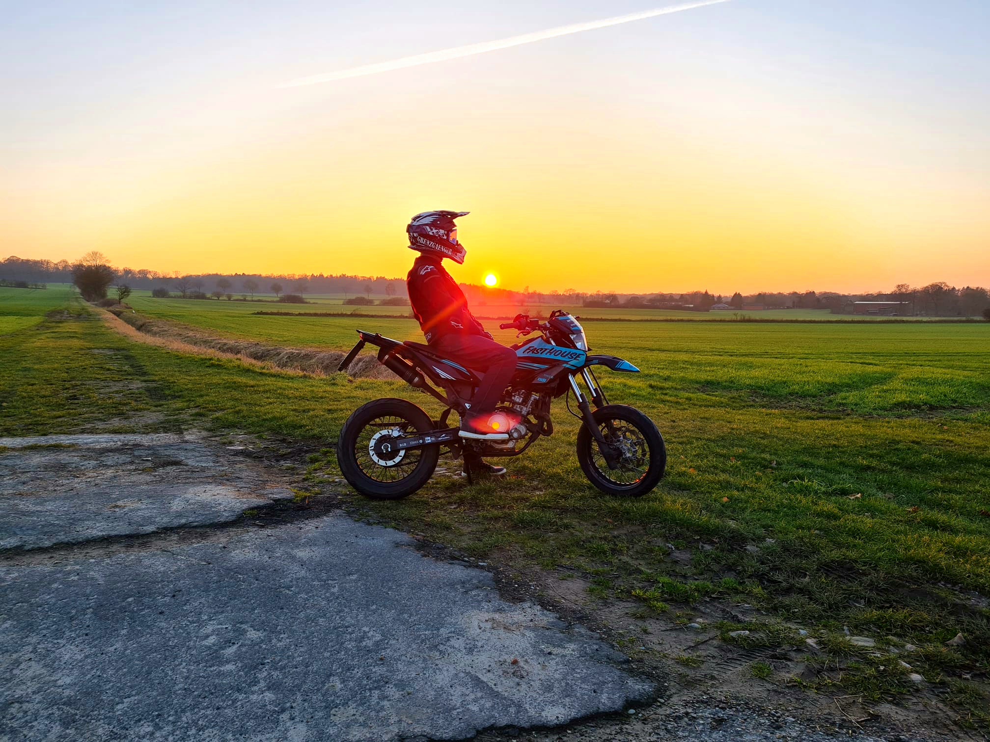 Calvin's Ausfahrt in den Sonnenuntergang